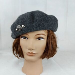 Wool gray beret EMANUEL GERALDO hat